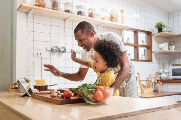 Dad and child cooking- JConnelly blog- Food and Beverage Consumer Trends to Watch