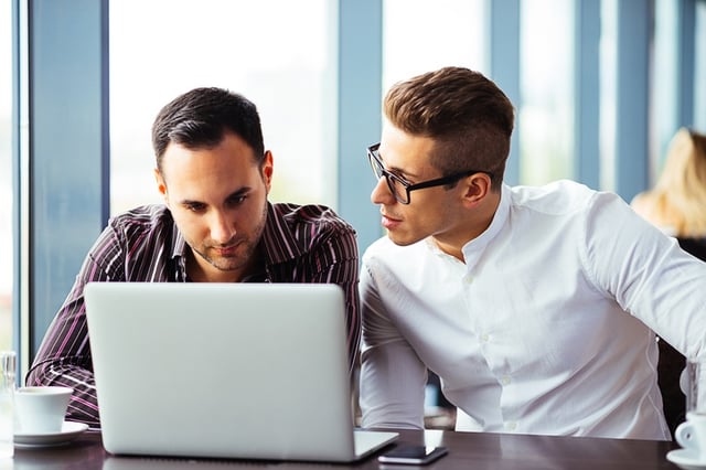 2 men on laptop- JConnelly blog- tips to master social media